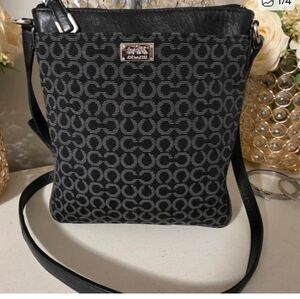 Coach Monogram Black and Gray Crossbody